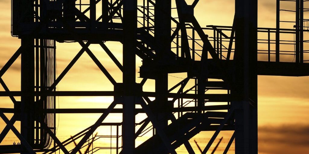 Stairs on an industrial structure